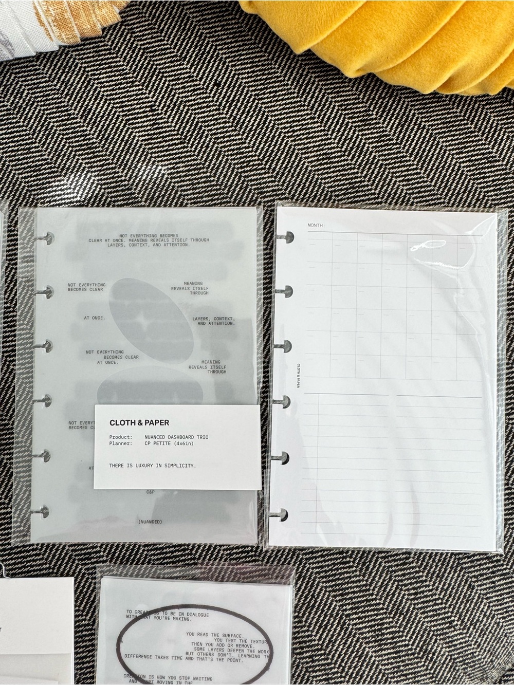 Cloth & Paper Gray and Cream Disc Planner Pack - Picture 3 of 5
